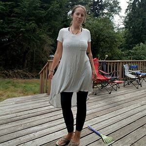 Short sleeved stretchy flowy tunic boho hippie